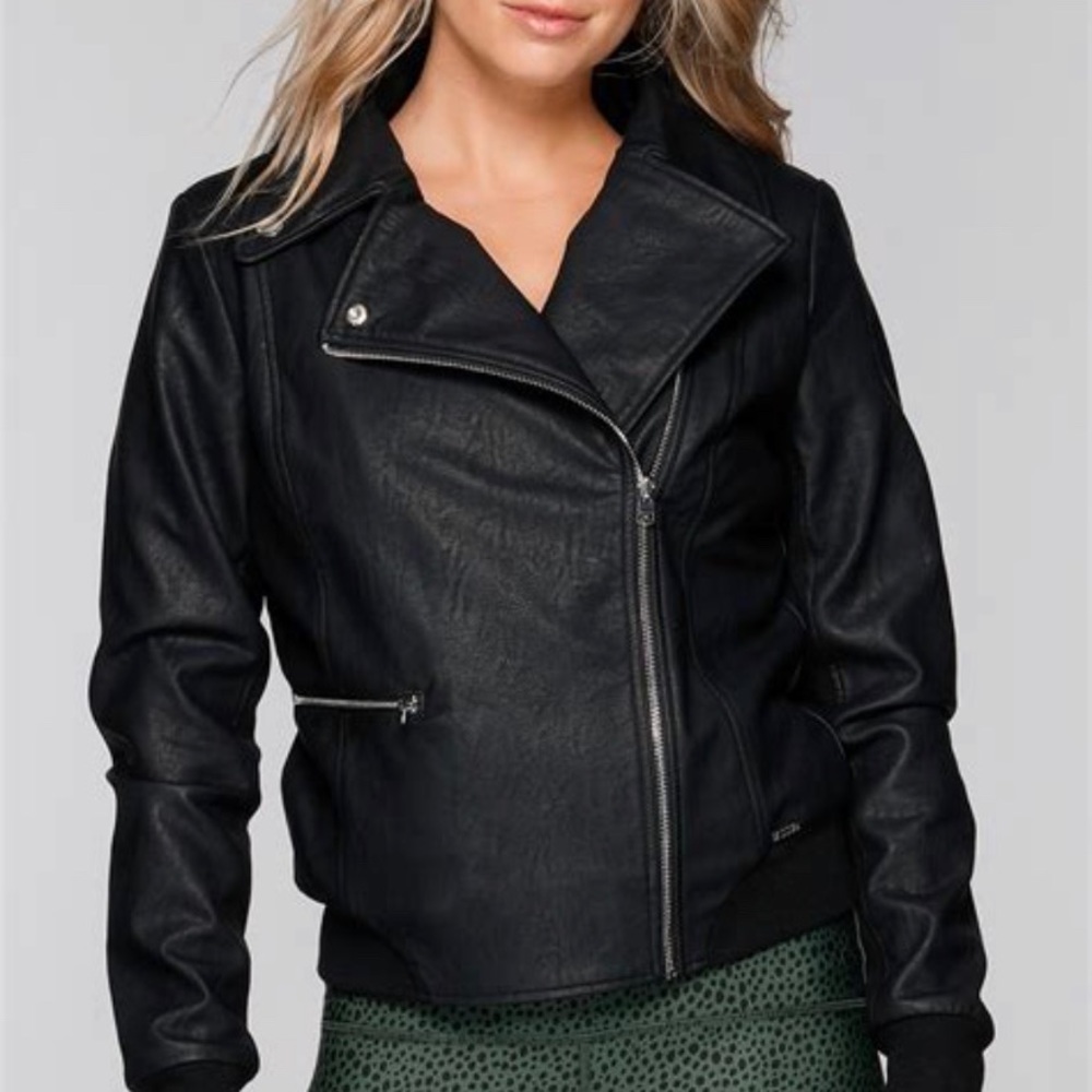 Lorna Jane vegan leather active jacket